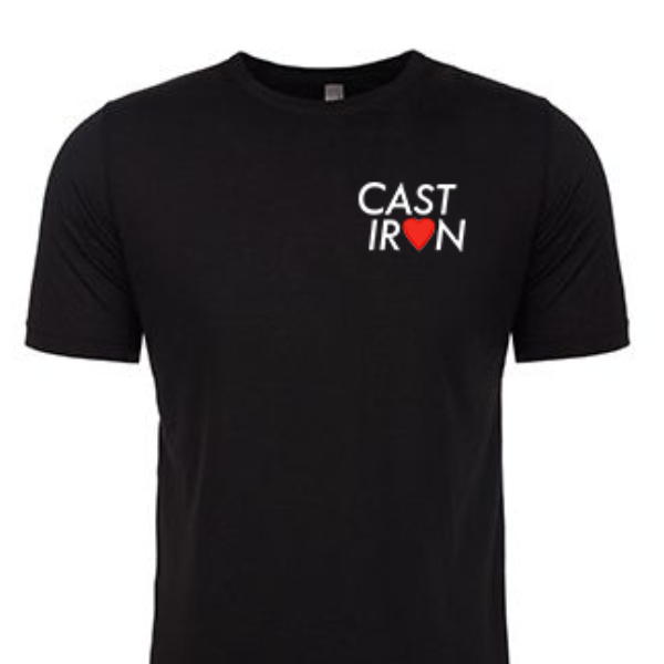 cast iron love tee by Crisbee Cast Iron Seasoning black tee