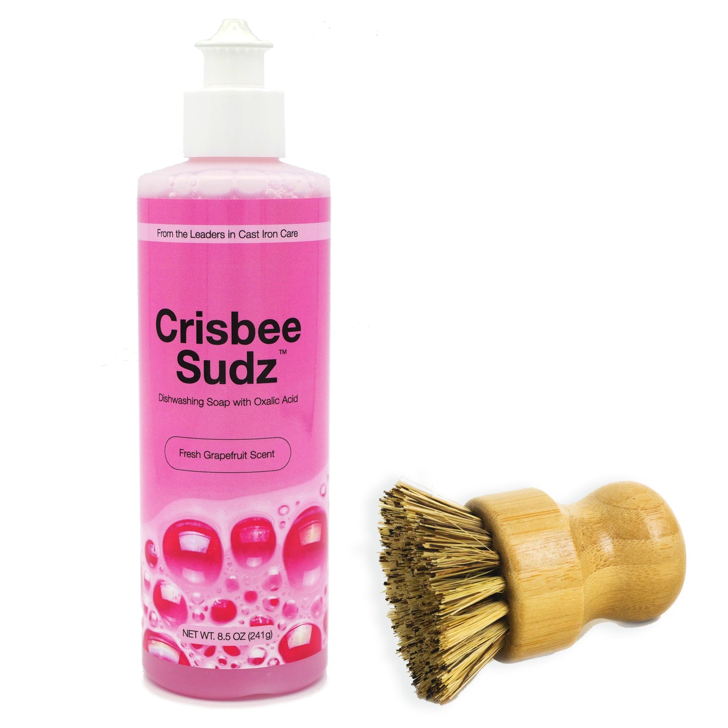 Cast Iron Cleaner Duo | Crisbee Sudz & Crisbee Brush